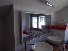 Badkamerspiegel boven lavabo's (2)